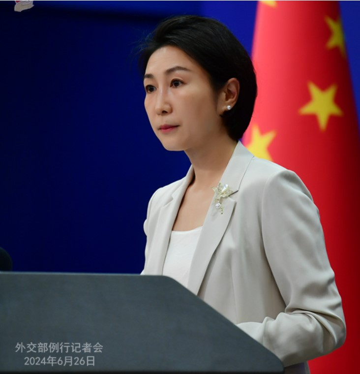 마오닝 중국 외교부 대변인 화면 캡처 2024-06-26 232129.jpg