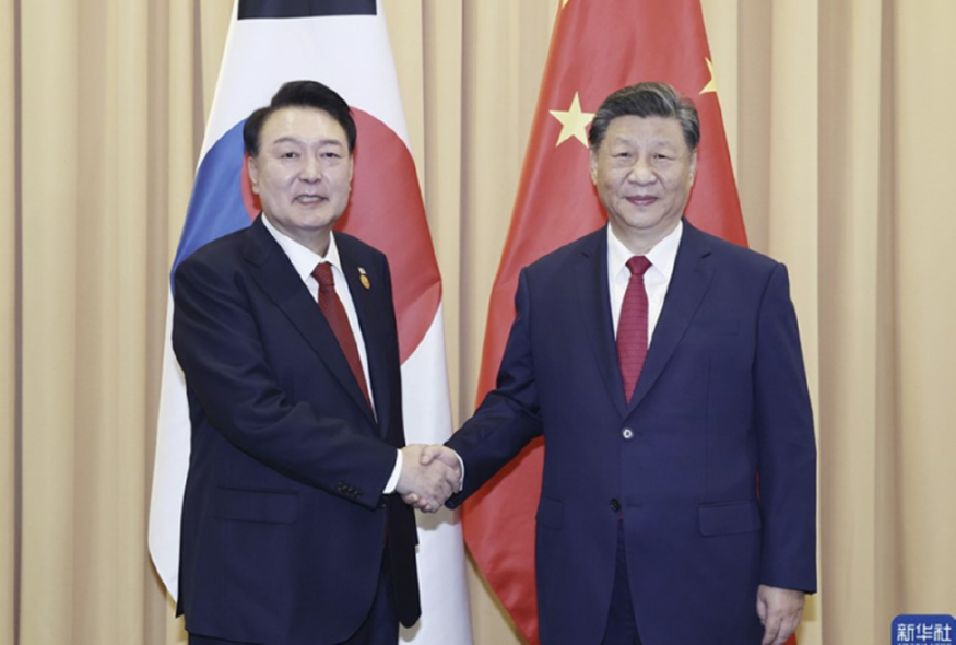 윤석열 대통령과 시진핑 중국 국가주석. 중국 외교부 화면 캡처 2024-11-17 082157.jpg